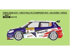 Decal – Fabia S2000 EVO - Barum Rally 2010 - Valoušek jun. / Hrůza 1/43